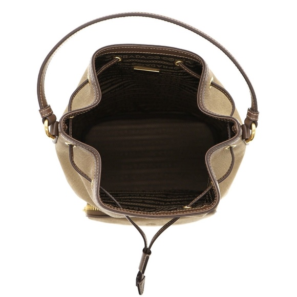 Prada Drawstring Bucket Shoulder Bag Jacquard New - Picture 5 of 6